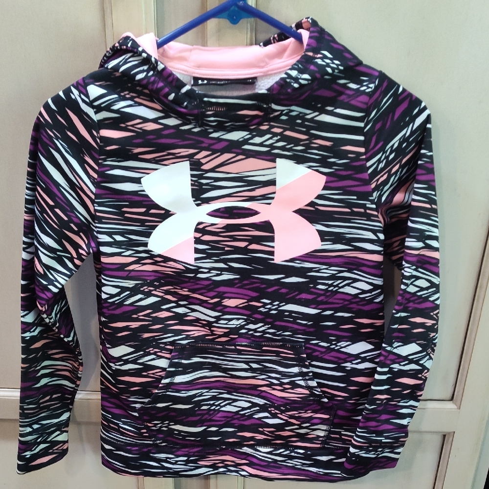 Under Armour Pink and Purple Patterned Hoodie